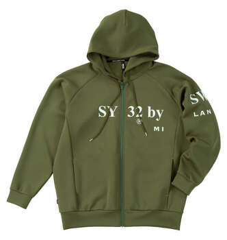 大きいサイズ SY32 by SWEET YEARS ダンボールニットフルジップパーカー 3L 4L 5L 6L カーキ ラッピング可 送料無料 即日発送