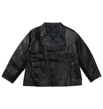 大きいサイズ DAKU CROWライダースジャケット 3L 4L 5L 6L ブラック ラッピング可 送料無料 即日発送