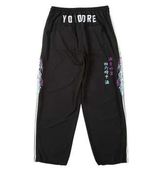 大きいサイズ YOIDORE 酒愛好家トラックパンツ 3L 4L 5L 6L ブラック