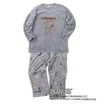 大きいサイズ PEANUTS ふわもこスウェットセット 3L 4L 5L 6L 8L グレー ラッピング可 送料無料 即日発送