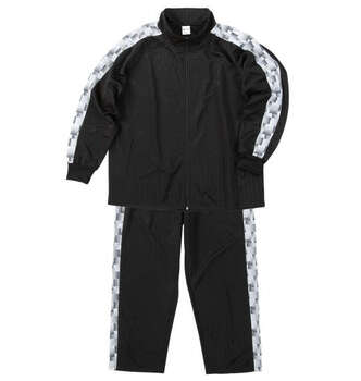 大きいサイズ Mc.S.P ハーフトーンドット切替ジャージセット 3L 4L 5L 6L 8L ブラック×ホワイト ラッピング可 送料無料 即日発送