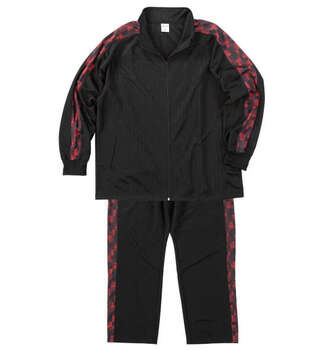 大きいサイズ Mc.S.P ハーフトーンドット切替ジャージセット 3L 4L 5L 6L 8L ブラック×レッド ラッピング可 送料無料 即日発送