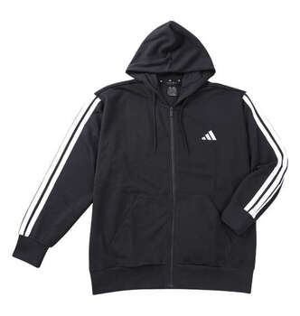 大きいサイズ ESS 3STスウェットフルジップパーカー 3XL 4XL 5XL ブラック ラッピング可 送料無料 即日発送