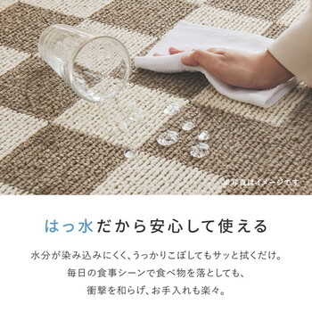 ラグ ダイニングラグ 約220×180cm 防ダニ 抗菌 はっ水 日本製 モニカ 2カラー 3サイズ 送料無料_4