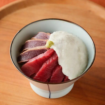 築地ホクエイ×浅草むぎとろ 江戸の本鮪とろろセット Ｂ のし対応可 送料無料