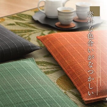 座布団 い草 約55×55cm2P　同色2枚組　日本製 抗菌防臭 湿度調整 蒸れにくい 涼しい モダン 大紬 千鳥座布団 送料無料