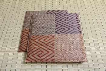 純国産 織込千鳥 い草座布団 約55×55cm×2P　同色2枚組 五風 送料無料