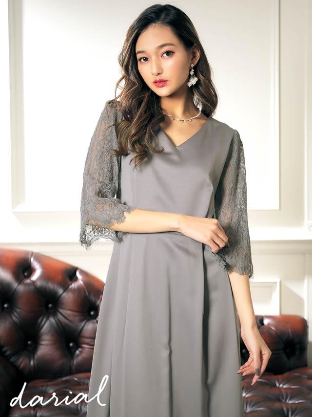 送料無料】 ドレス 結婚式 パーティードレス ヴィクトリアン レース