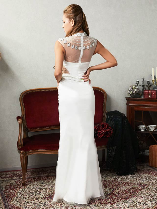 【送料無料】 キャバ ドレス スパンコール 刺繍 シアー レース タイト ロング ドレス [LuxeStyle] | キャバ キャバドレス 大きいサイズ ドレス ワンピース ロングドレス セクシー ナイトドレス キャバクラ レディース 女性 大人 ホステス 水商売 クラブ 送料無料】 キャバ ドレス スパンコール 刺繍 シアー レース タイト