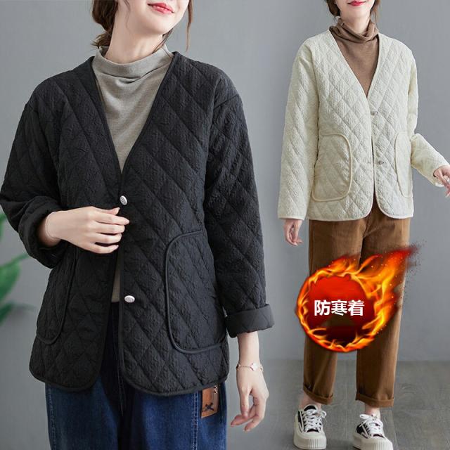 中綿ジャケット 野球服 レディース ノーカラー 綿入れ キルティング キルティング中綿 アウター ライトダウン 大きいサイズ カジュアル 体型カバー 保温 防寒 おしゃれ オーバーサイズ