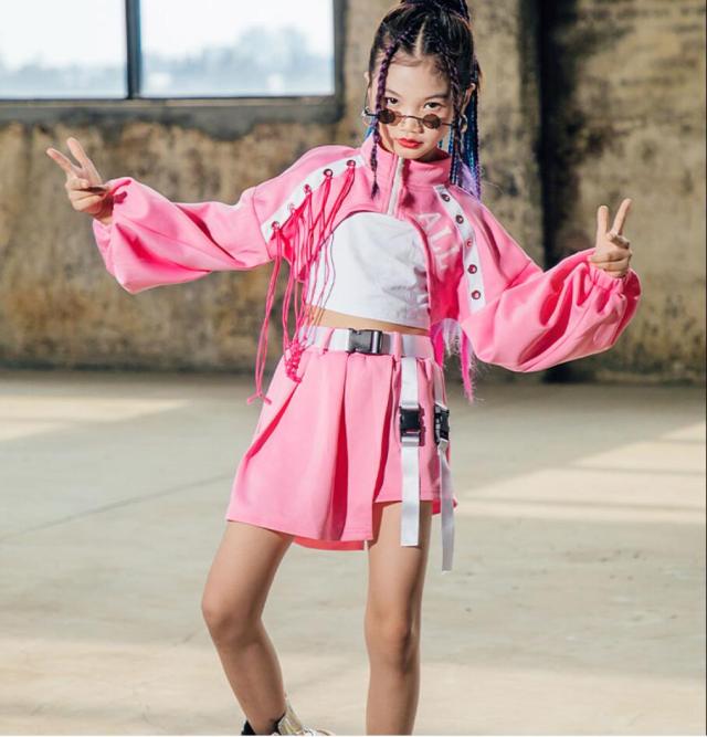 子供服 演出 舞台服 キッズ ダンス衣装 セットアップ 女の子 3点セット キッズダンス パーカー タンクトップ パンツ へそ出し ヒップホップ ダンスウェア ストリート ジャッズ