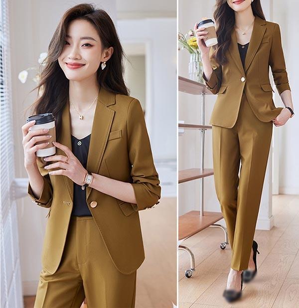 スーツ レディース 事務服 就活 就職活動 ビジネス向けのスーツと就活向けスーツ 家庭で洗濯可能レディースファッション スーツ セットアップ パンツスーツ_6