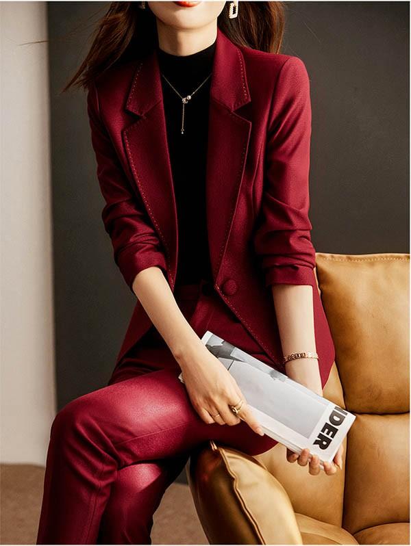 スーツ レディース 事務服 就活 就職活動 ビジネス向けのスーツと就活向けスーツ 家庭で洗濯可能レディースファッション スーツ セットアップ パンツスーツ_11
