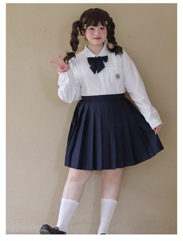 2L-6L 大きいサイズ 卒業式 入学式 制服 3点セット ぽっちゃり シャツ