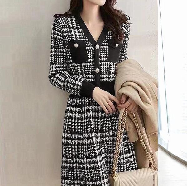 きれいめレディースファッション 千鳥柄セットアップツイード風 20代