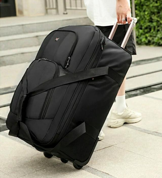 大容量 ソフトキャリーケース 115L オックスフォード布 防水 容量拡張可能 収納便利 静音 耐衝撃 ファスナー式 海外旅行 出張 通学 3泊4日 おしゃれ ブラック トロリーバッグ キャスターバッ