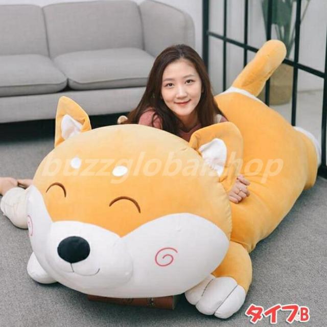 size:170cm ぬいぐるみ 犬 ワンちゃんハスキー犬 いぬ♪ 柴犬インテリア 寝具 収納 寝具 枕 抱き枕 抱き枕