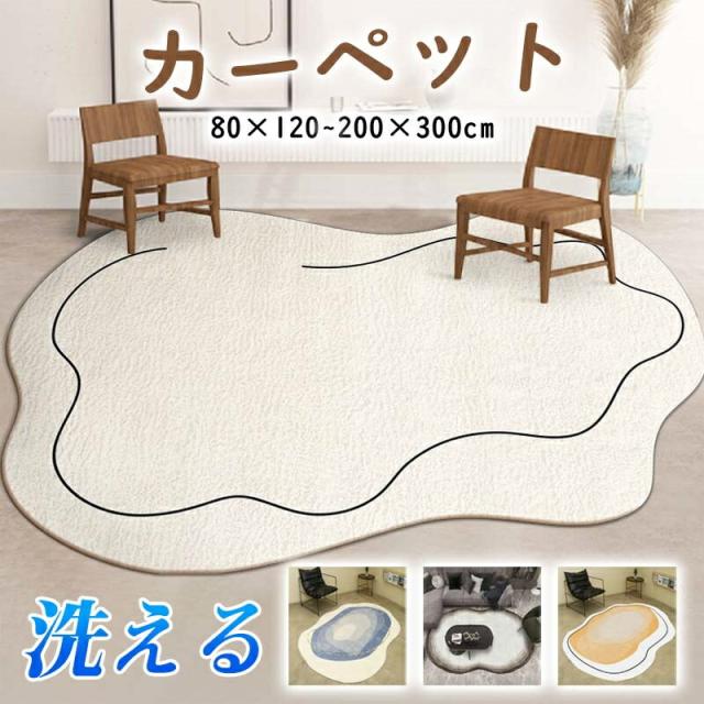 洗える 滑り止め 北欧 おしゃれ ラグマット じゅうたん 書斎 家庭用 子供部屋 フロアラグ 洗える 新生活 寝室 もふもふ 可愛い 7,133円