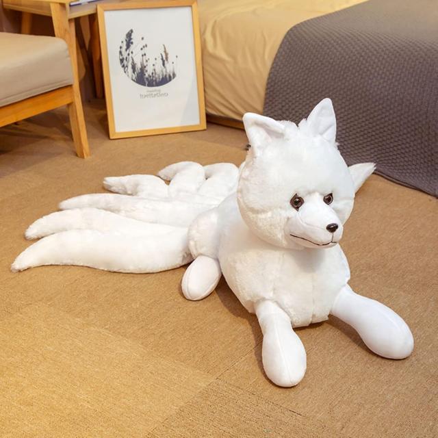 ぬいぐるみ 狐 九尾 抱き枕 手あそび 63*32糎 ふわふわ 座蒲団 好いたらしい 仕立てもの風呂敷き包み 寝添い 格好のいい 毛の荒物 狐縫いぐるみ 差し上げ物 差し上げ物 差し上げ物 生まれ落ちる日 御祝い 室内装飾 店飾りつけ
