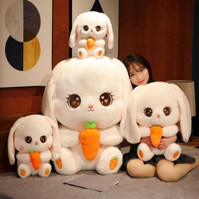 毛の荒物 うさぎ 抱きまくら 抱き枕 ふわふわ 座蒲団 キャラ手あそび ぬいぐるみ あやつり人形 ぬいぐるみ