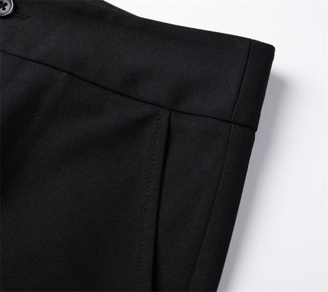パンツスーツ スーツ レディース セットアップ ワイドパンツ ワイド キレイめ 上下セット 2点セット ママスーツ セレモニースーツ フォーマルスーツ ビジネススーツ ゆったり 黒 杏色 パンツセット_1