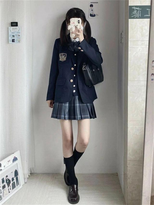 6点セット 女の子用フォーマルスーツ 入学式 卒業式 制服 ブレザー ネクタイ付き 小学生 中学生 ジュニアスーツ 学校行事対応 子供スーツ 高校生_4