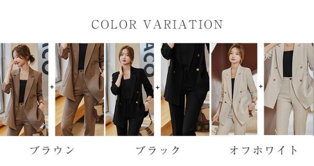 パンツスーツ レディース スーツ ジャケット 後ろスリット ビジネス リクルート ママ 入学式 卒業式 セットアップ フォーマルスーツ 母 ビジネススーツ 上下 セット きれいめ 細身 通勤 シンプル_12