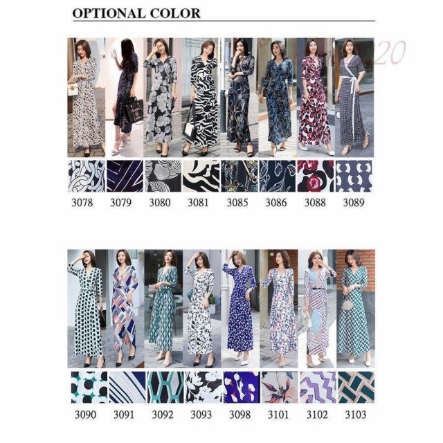 マキシワンピース 七分袖 カシュクール vネック リボン ボタニカル柄 ハワイアン レディース リゾート ビーチワンピース ロングの通販は
