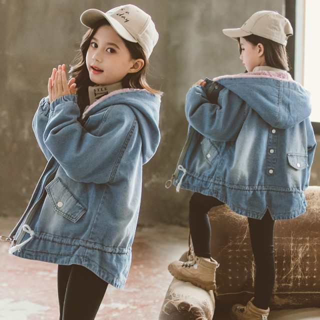 子供服 デニムアウター 長袖コート 子供服 ジャケット デニムコート 冬