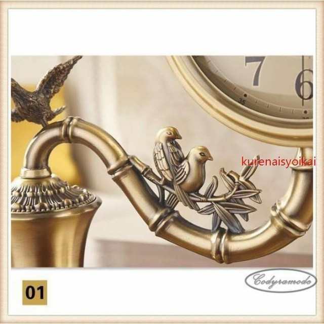 置き時計 サイレント置時計 銅製 工芸品 美術品 豪華 装飾品 現代 中国