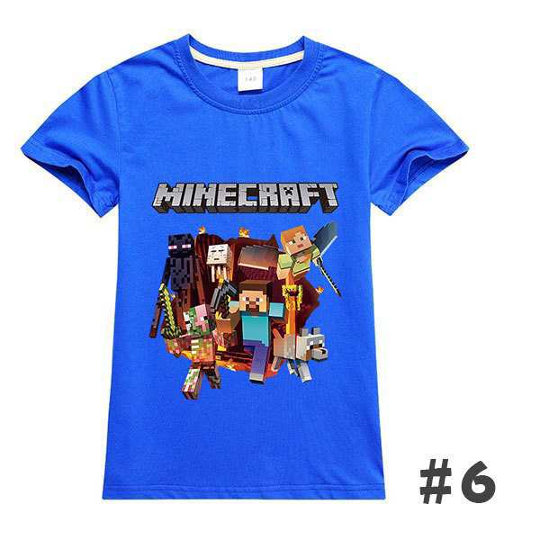 新品 マインクラフト Tシャツ 半袖 13色 コスチューム トップス 子供服 大人 コットン 夏アイテム ゲーム キャラクター コスプレ仮装 サイズ110~170