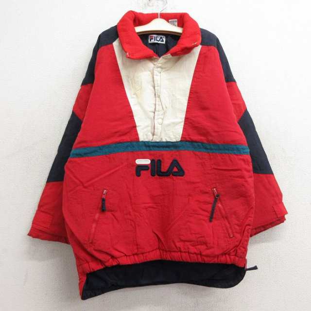 古着 フィラ FILA 長袖 ナイロン ジャケット キッズ ボーイズ 子供服