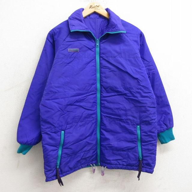 古着 コロンビア COLUMBIA 長袖 ナイロン ジャケット レディース 90年代 90s リバーシブル ツートンカラー ラグラン 大きいサ 中古 古着の通販は