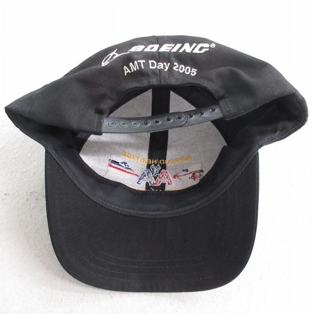 中古 キャップ 00年代 00s AIRCRAFT BOEING 刺繍 黒 ブラック 中古 古着 ニット帽