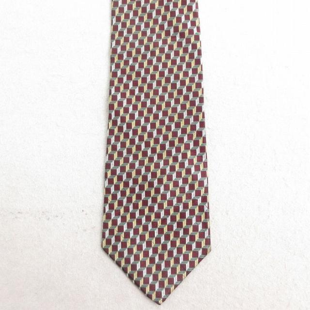 中古 ネクタイ 90年代 90s シルク USA製 エンジ 中古 古着