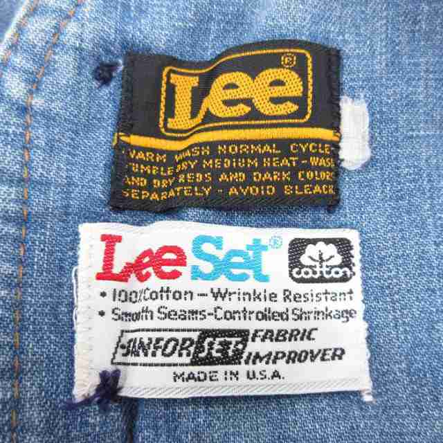 古着 リー Lee デニム ベスト メンズ 70年代 70s コットン USA製 紺