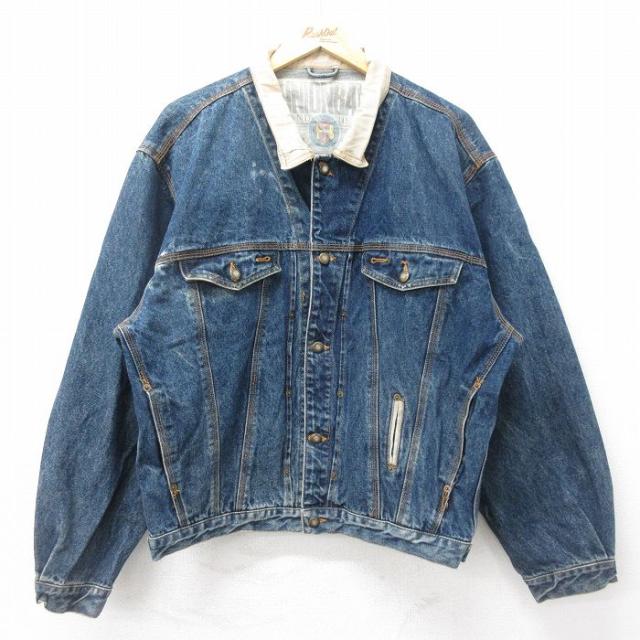 古着 ユニオンベイ 長袖 ジージャン メンズ 00年代 00s 大きいサイズ コットン 紺 ネイビー デニム XLサイズ 中古 アウター G 中古 古着の通販は 5,310円