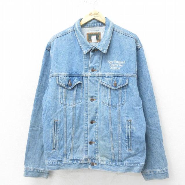 古着 長袖 ジージャン メンズ 90年代 90s ニューイングランド 大きいサイズ コットン USA製 紺 ネイビー デニム XLサイズ 中古 中古 古着の通販は 5,900円