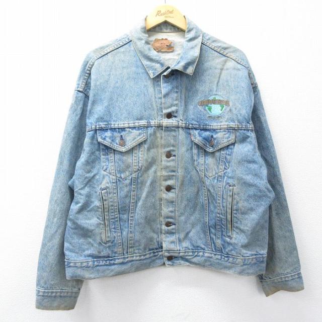 古着 リーバイス Levis 70507 長袖 ジージャン メンズ 80年代 80s ユニバーサル 大きいサイズ コットン USA製 紺 ネイビー デ 中古 古着