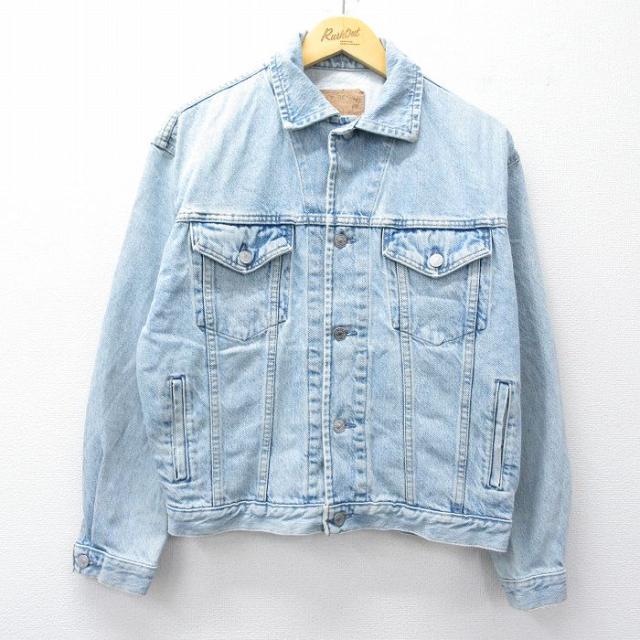 古着 ギャップ GAP 長袖 ジージャン メンズ 90年代 90s コットン USA製 紺 ネイビー デニム Lサイズ 中古 アウター Gジャン ジ 中古 古着