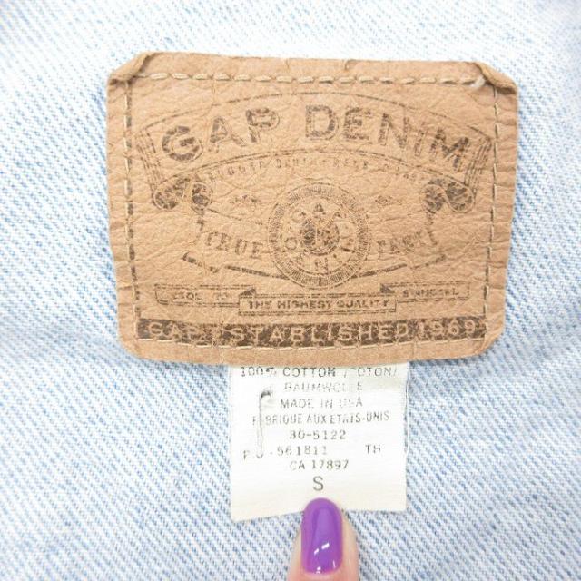 古着 ギャップ GAP 長袖 ジージャン メンズ 90年代 90s コットン USA製 紺 ネイビー デニム Lサイズ 中古 アウター Gジャン ジ 中古 古着_3