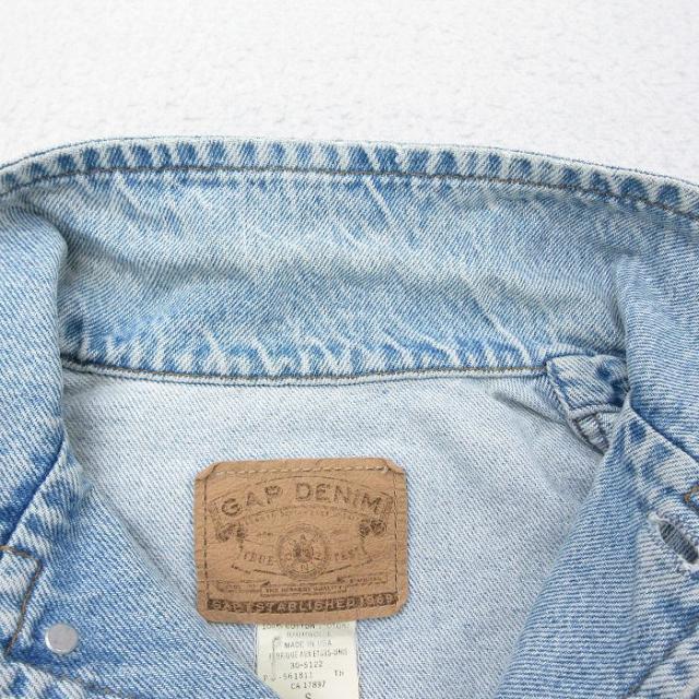 古着 ギャップ GAP 長袖 ジージャン メンズ 90年代 90s コットン USA製 紺 ネイビー デニム Lサイズ 中古 アウター Gジャン ジ 中古 古着_4