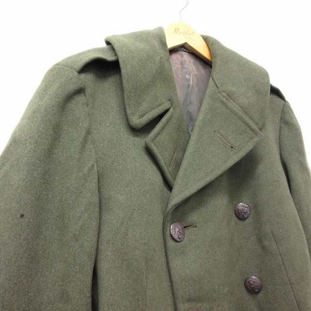 古着 長袖 ビンテージ ミリタリー コート メンズ 50年代 50s ロング丈 