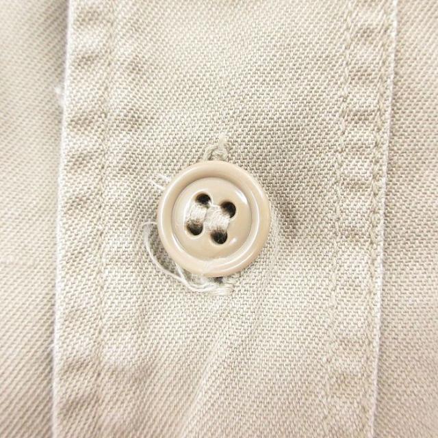 古着 長袖 ビンテージ ミリタリー 上衣 メンズ 60日付け 60s 開襟 明けひろげ色合い ベージュ カーキ spe L大きさ 中古 アウ 中古 古着