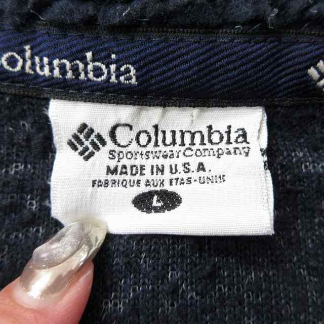 古着 コロンビア COLUMBIA 長袖 ボア フリース ジャケット メンズ 90