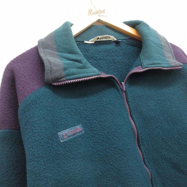 古着 コロンビア COLUMBIA 長袖 フリース ジャケット メンズ 90年代 90s USA製 緑系他 グリーン spe Lサイズ 中古 アウター 中古 古着_1