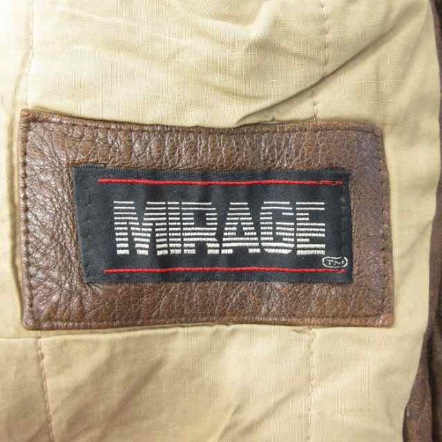 古着 ミラージュ MIRAGE 長袖 レザー ジャケット メンズ 80年代 80s 茶