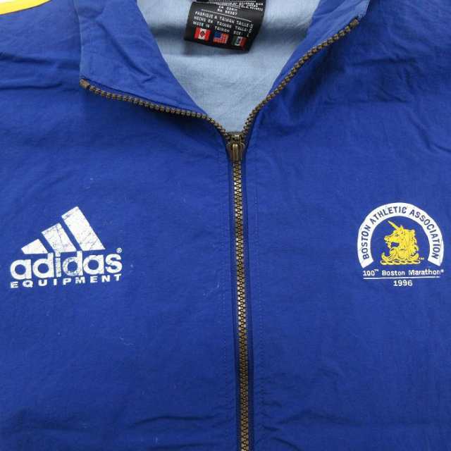 古着 アディダス adidas 長袖 ナイロン ジャケット メンズ 90年代 90s