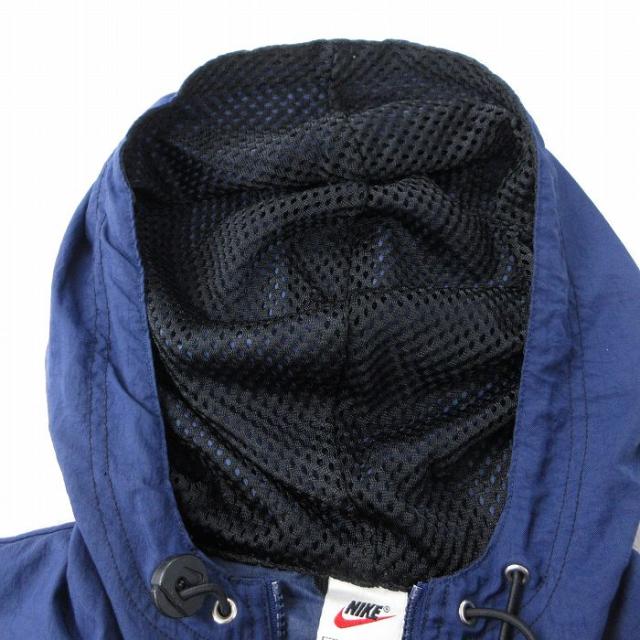 古着 ナイキ NIKE 長袖 ナイロン ジャケット アノラック パーカー メンズ 90年代 90s ワンポイントロゴ センターウォッシュ 大 中古 古着_3