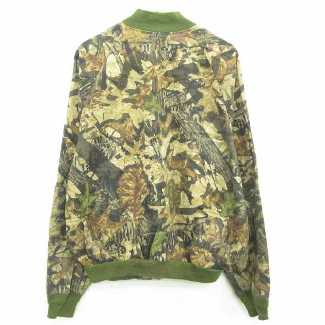 90s　USA製　MOSSY OAK　ビンテージ　スウェット　迷彩　落ち葉　枯葉